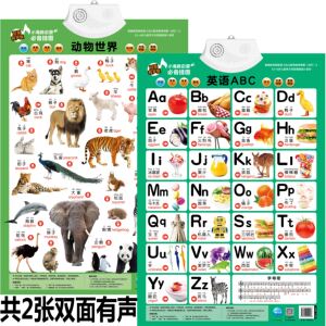 小海豚启蒙必备挂图认数动物世界 双面有声版 共2张中英双语双面凹凸版小海豚启蒙必备有声挂图动物世界 背面恐龙世界 英语abc含字母歌 背面 国旗标志 0 3 6 岁早教书籍 阿里巴巴找货神器