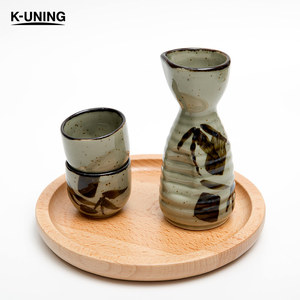 日本进口陶瓷益子竹和风清酒壶杯日式小酒盅酒杯可搭配礼盒套装