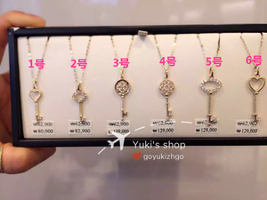 韩国专柜正品LLOYD 14k金 新款 钥匙 锁 爱心 桃心 钻石项链 六款