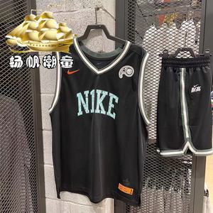 Nike耐克耐高男子速干篮球春季新款印花无袖背心套HF6136裤HF6146