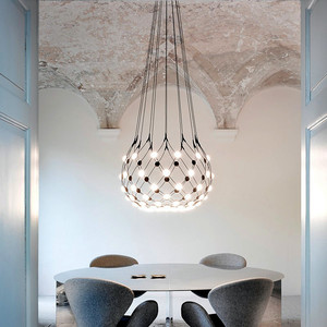 意大利别墅客厅吊灯挑空设计师软装灯具复式楼现代简约卧室餐厅灯