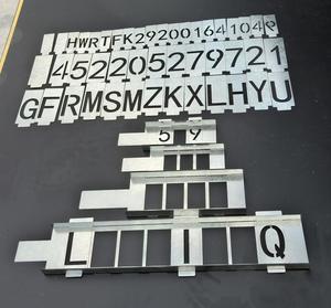 镂空喷漆模板卡槽数字字母号码牌空心不锈钢刻字板自由组合字牌