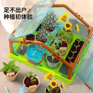 小学生科学实验观察植物DIy玩具幼儿园礼物花园阳光房儿童种植箱