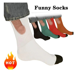 许先生家男士有趣的炫耀袜子恶搞袜子圣诞礼物中筒袜funny socks