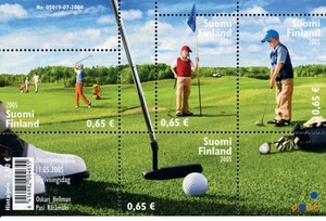 芬兰2005年 高尔夫球邮票小全张