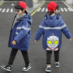 韩版帅气冬季男童青少年中童大童羽绒棉服加厚保暖迷彩双面穿外套