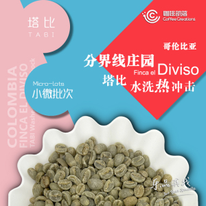 哥伦比亚DIVISO分界线庄园塔比水洗热冲击精品咖啡生豆可代烘包邮