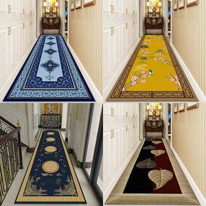 新中式地毯走廊过道垫家用北欧客厅卧室飘窗阳台垫加厚防滑可订做