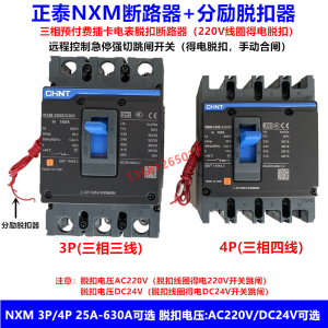 正泰 预付费电表空气开关 断路器带分励脱扣器NXM 3310 4310 消防