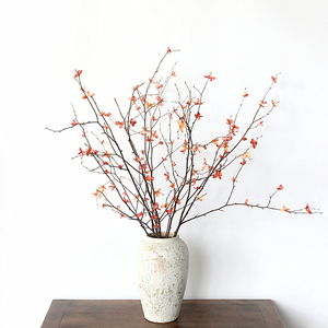 天然树枝干花新中式插花真树枝干支陶瓷花瓶客厅玄关自然风梅花