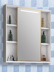 太空铝推拉智能镜柜浴室吊柜镜子带置物架柜挂墙式卫生间洗手间