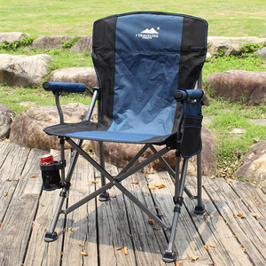 户外折叠椅休闲沙滩钓鱼椅子简易便携式加大号剧组靠背扶手椅子