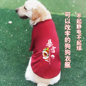 狗狗衣服夏季薄款卫衣大中小型犬宠物金毛拉布拉多柴犬泰迪定制字