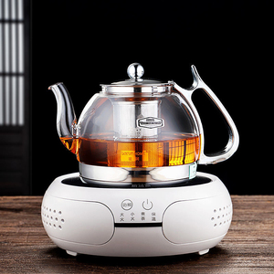 电陶炉煮茶壶玻璃电磁炉专用烧水壶耐高温家用不锈钢泡茶壶平底壶