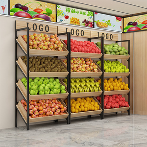 超市生鲜水果蔬菜货架展示架商用多层便利店多功能零食促销展示柜