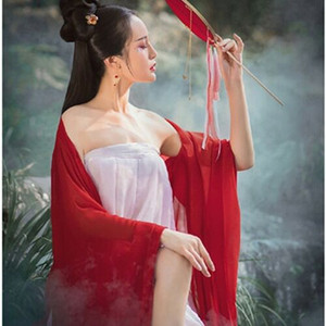 新款盘子女人坊主题摄影写真性感古装女睡衣服装红色汉服 惹红尘