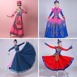 少数民族服装女成人柯尔克孜族达斡尔族撒拉族鄂温克族门巴族套装
