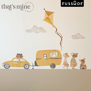 丹麦Thatsmine 卡通墙贴环保可移动汽车热气球墙面贴纸儿童房装饰