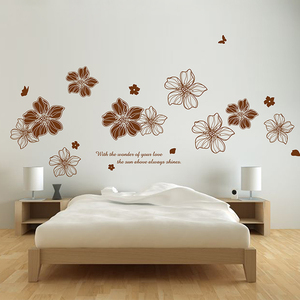 墙纸自粘3D立体卧室床头创意温馨清新贴花房间墙壁装饰墙贴纸贴画