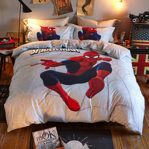 迪士尼漫威全棉卡通四件套儿童纯棉钢铁侠蜘蛛侠男孩床单床上用品