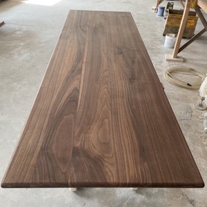 黑胡桃木板餐桌吧台板桌面大桌板实木窗台板木材加工定制原木家具