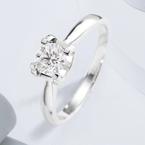 GIA牛头款钻石戒指正品四爪钻戒女一克拉求婚结婚婚戒定制送女友