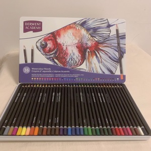 库存尾货水溶油性填色涂鸦彩色绘画铅笔36色铁盒套装易上色微瑕疵