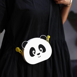 〓清仓特价〓出口韩国可爱熊猫款硅胶斜跨包儿童款零钱包腰包