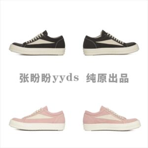 RO RICK BAPESTALOW自主复线帆布暗黑拉丝OWENS高街低帮鞋DRKSHDW