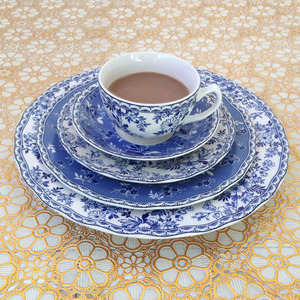 外贸出口英国原单威基伍德Johnson Brothers青花瓷中西餐盘咖啡杯