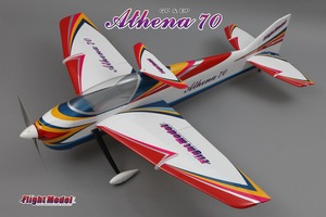 飞翔雅典娜70级遥控固定翼航模飞机 F3A特技机油电两用 美国蒙皮
