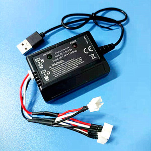 莽牛模型99S三针平衡充电器带保护顽皮龙遥控车玩具电池USB转接线