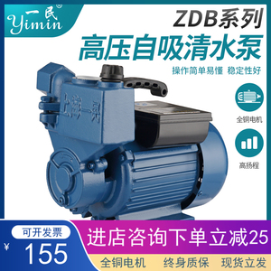 上海新款一民370W家用增压泵自来铸铁水高压吸水泵井水井自吸泵