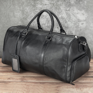 原创男士大容量手提包真皮旅行包运动带鞋位健身包旅游收纳行李袋