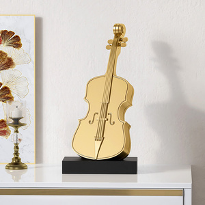 创意现代小提琴小摆件客厅玄关书柜电视酒柜家居轻奢风高档装饰品