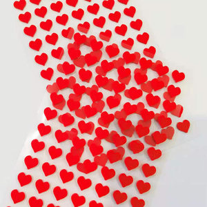 韩国BONITO可爱小红心爱心口罩贴纸相片咕卡装饰贴儿童奖励贴2张