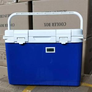 2-8度保温箱冰块保冷冷链pu野营蓝色冰盒冷藏药品畜牧箱18L25升