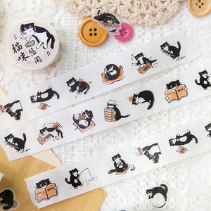 暮光之城和纸胶带 猫咪的日常系列可爱卡通动物手账DIY素材循环贴