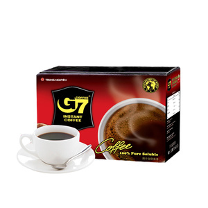 越南进口中原G7黑咖啡速溶纯咖啡学生熬夜提神特浓美式苦咖啡