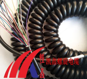 凯鑫螺旋电缆国标纯铜30芯 手轮数码编码器 可拉伸 可耐磨弹簧线