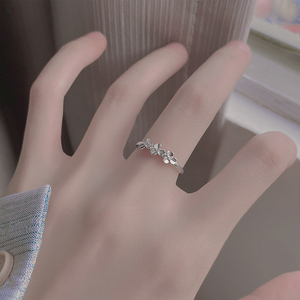 925纯银幸运花朵戒指女款小众设计时尚高级感食指环个性精致尾戒