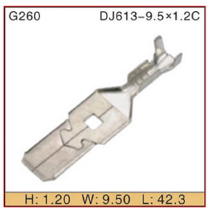 G260 DJ613-9.5X1.2C 9.5系列汽车大电流护套接线铜端子 插片插针