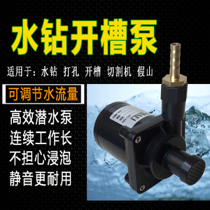 12v伏微型直流潜水泵钻机专用小抽打孔机迷你可调电动220v高扬程