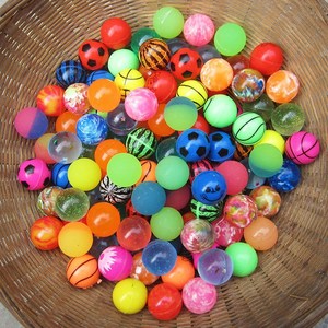 彩色小球球27号混装弹力球儿童玩具球弹弹球扭蛋跳跳球浮水球幼儿