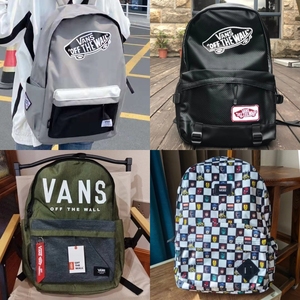 万斯书包学生Vans双肩包纯色休闲电脑包男女帆布背包旅行包新款