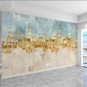 北欧抽象艺术油画壁纸现代简约轻奢墙布客厅卧室电视背景墙纸壁画