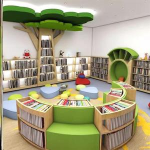 定制创意培训机构沙发S弧形等候早教中心柜阅览室接待幼儿园接待