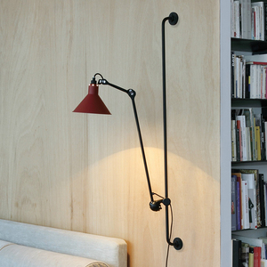 北欧创意复古长臂摇臂壁灯客厅书房卧室床头阅读灯工业风墙灯