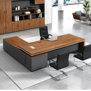 西安老板办公桌简约现代单人经理室总裁桌椅组合时尚主管桌大班台