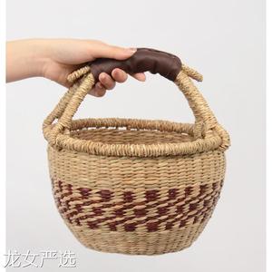 海草手工编织篮越南进口非洲元素ins风装饰买菜野餐收纳
